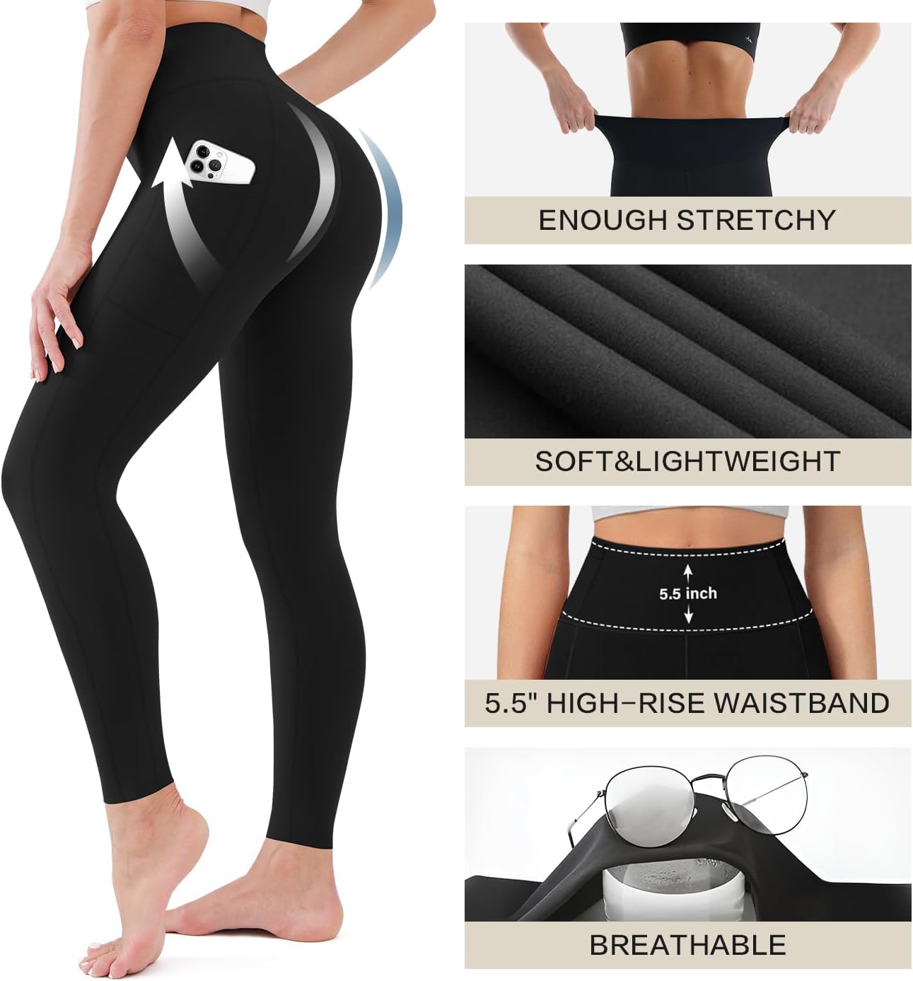 ComfortFit Leggings with Pockets