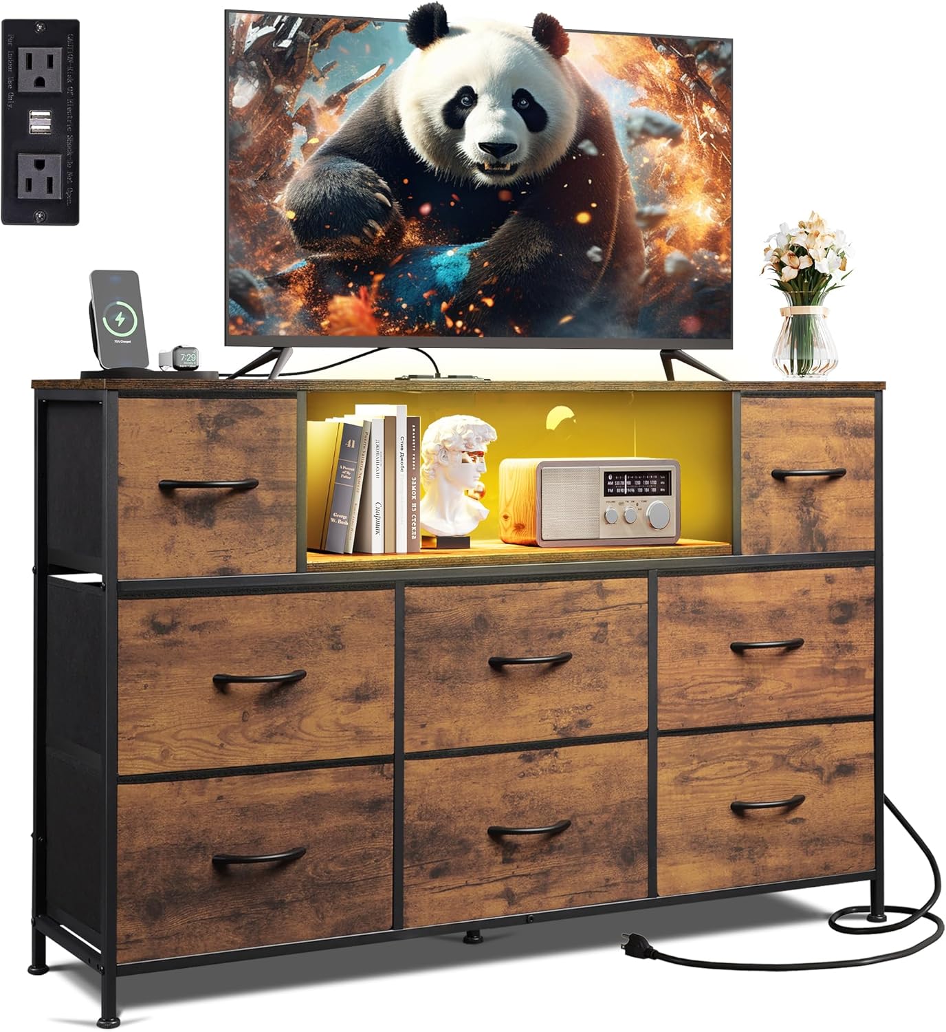 Rustic LED TV Stand