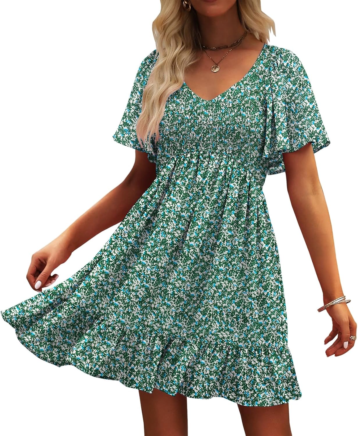Chic Floral Sundress with Pockets