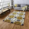 Top Round Burnt Orange Warm high Irregular Abstract Hand Tufted Wool Area Rugs for Bedroom Modern Design Carpets for Living Room