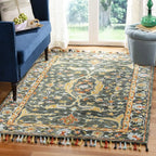 Hand-Tufted Polyester Modern Abstract Pattern Luxury Eco-Friendly PET Friendly Non-Slip Cushioned Area Rug with Tassels