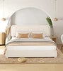 Light Luxury Style Wooden Frame Upholstered Bed Furniture for the Master Bedroom, Modern Design Bedroom King-size Bed