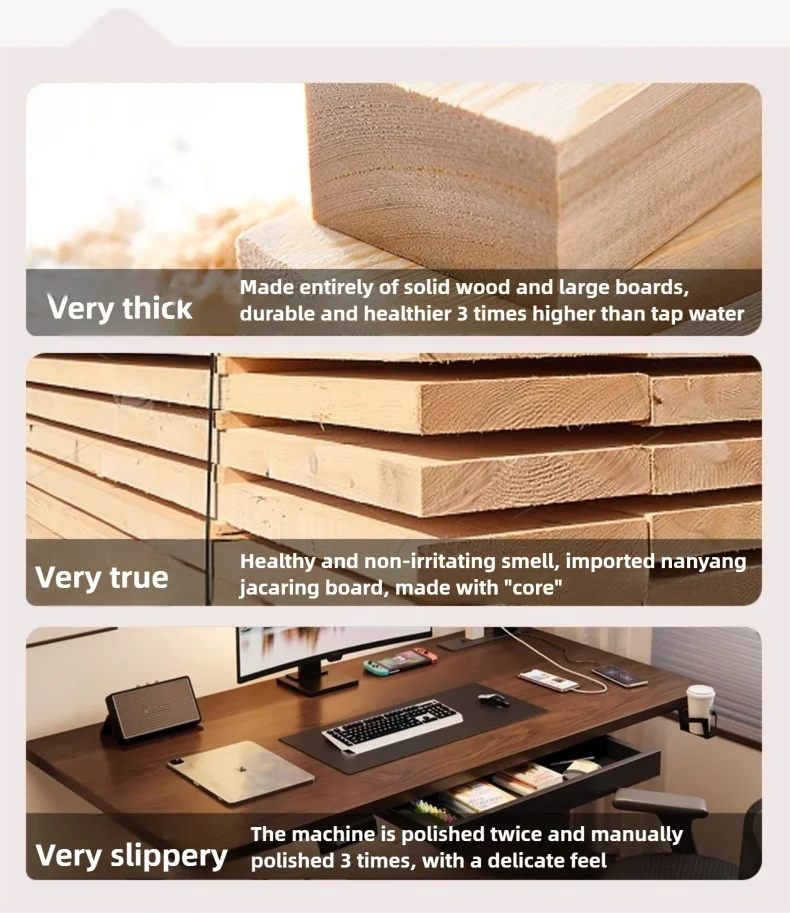 Electric Standing Desk with Drawer, Ergonomic Height Adjustable Sit Stand Office Desk for Home Office Furniture Desks
