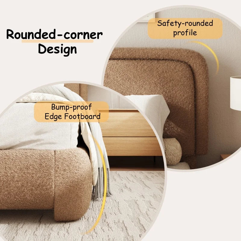 Light Luxury Style Wooden Frame Upholstered Bed Furniture for the Master Bedroom, Modern Design Bedroom King-size Bed
