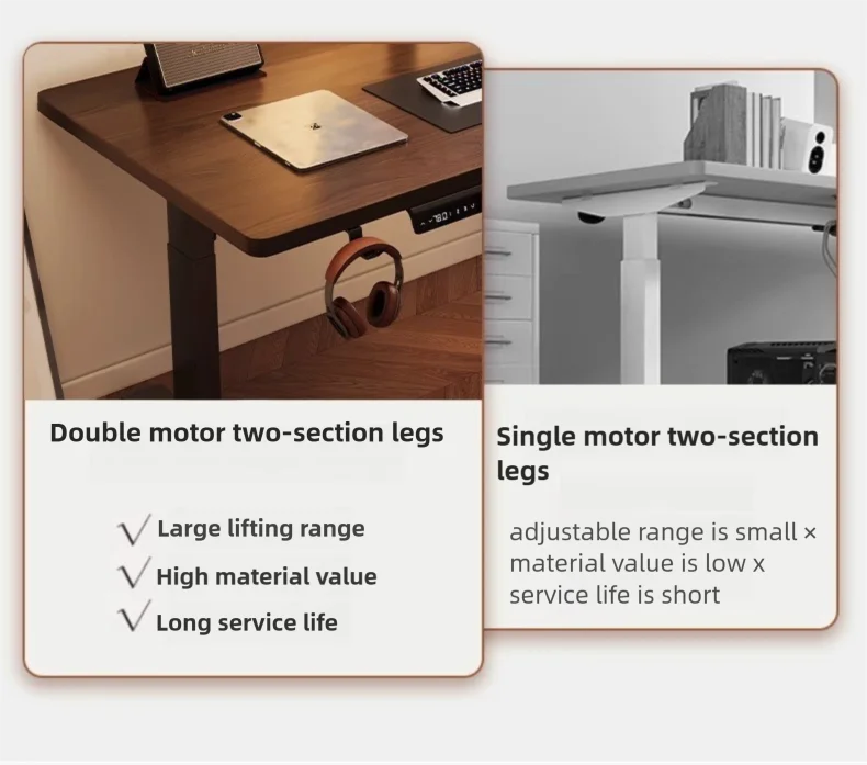Electric Standing Desk with Drawer, Ergonomic Height Adjustable Sit Stand Office Desk for Home Office Furniture Desks