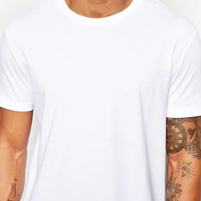 2026 MRMT White Casual Long Size Mens T-Shirts Hip Hop Tops Extra Long Tee Shirts For Male Longline Man T-Shirt Men T-Shirt