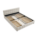 Modern Luxury Adjustable Storage Bed Frame Queen Size Soft Chenille Fabric Bedroom Furniture