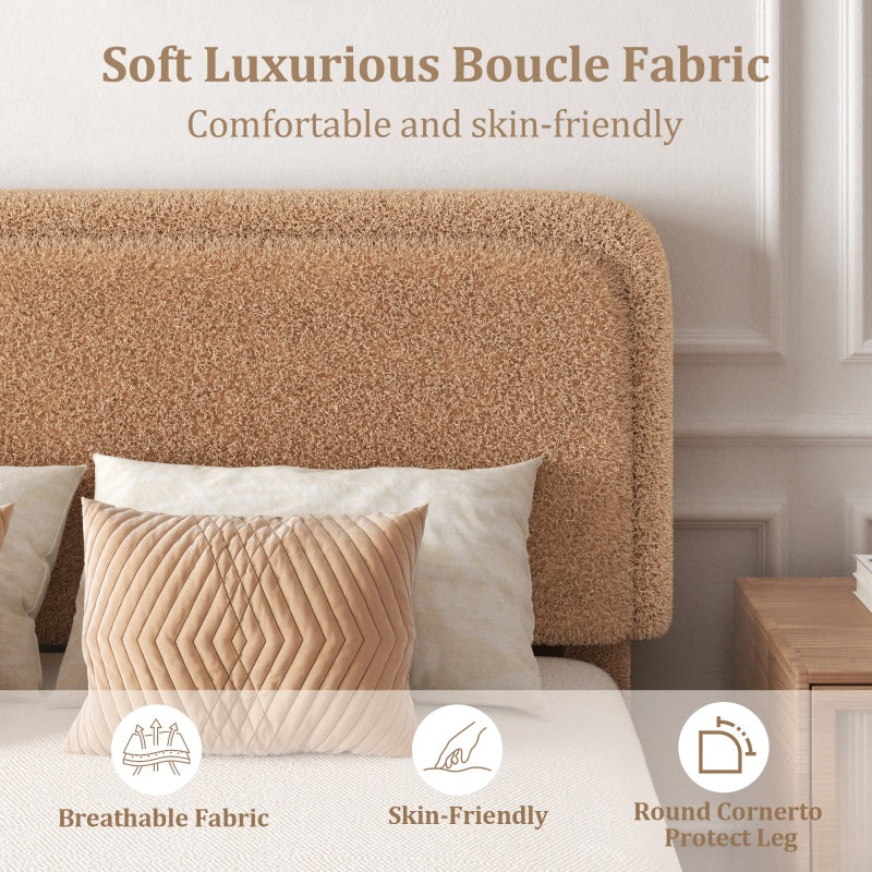 Light Luxury Style Wooden Frame Upholstered Bed Furniture for the Master Bedroom, Modern Design Bedroom King-size Bed