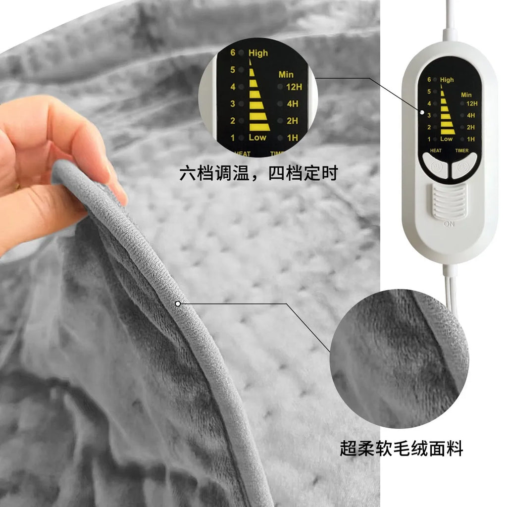 Hot Selling Adjustable Temperature Winter Warmth Electric Blanket Soft and Comfortable Flannel Heating Blanket for Bedroom