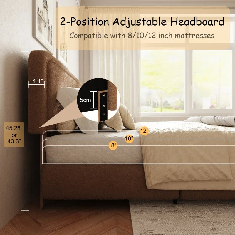 Light Luxury Style Wooden Frame Upholstered Bed Furniture for the Master Bedroom, Modern Design Bedroom King-size Bed