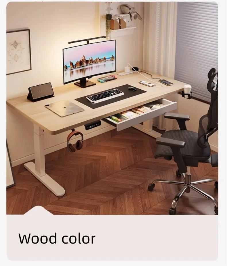 Electric Standing Desk with Drawer, Ergonomic Height Adjustable Sit Stand Office Desk for Home Office Furniture Desks