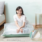 No-Pump Design Vacuum Compression Storage Bags, Extra Large Size for Clothes Blankets Bedding Bedroom Organization