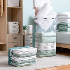 No-Pump Design Vacuum Compression Storage Bags, Extra Large Size for Clothes Blankets Bedding Bedroom Organization