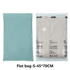 No-Pump Design Vacuum Compression Storage Bags, Extra Large Size for Clothes Blankets Bedding Bedroom Organization