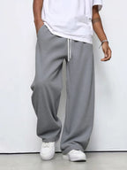 Men's Loose-fit Straight-leg Casual Pants Fashion Korean Wide-leg Sweatpants Outdoor Comfortable Lightweight Long Pants for Men