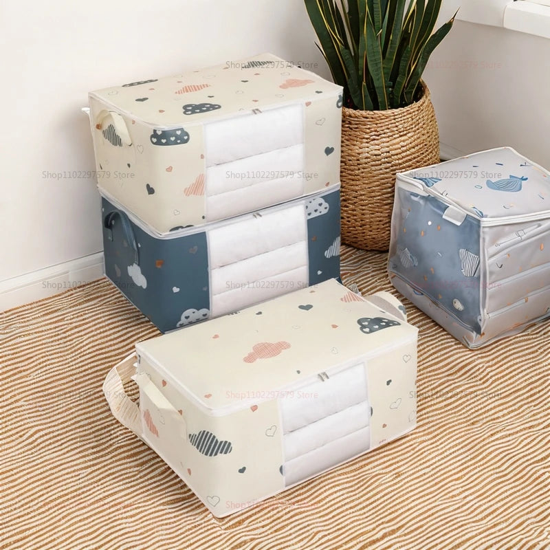 Large Capacity Multi-Purpose Storage Bag with Handles, Dustproof  Moisture-Resistant Odorless Non-Woven Fabric