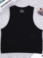 Seamless knitted high-elastic belly-baring yoga vest sleeveless casual sexy ribbed vest nylon quick-drying running fitness sport