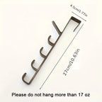 1Pcs Over the Door Coat Hook Hanger Behind Door Storage Rack for Cabinet Wardrobe Dormitory Closet Heavy Duty Organizer