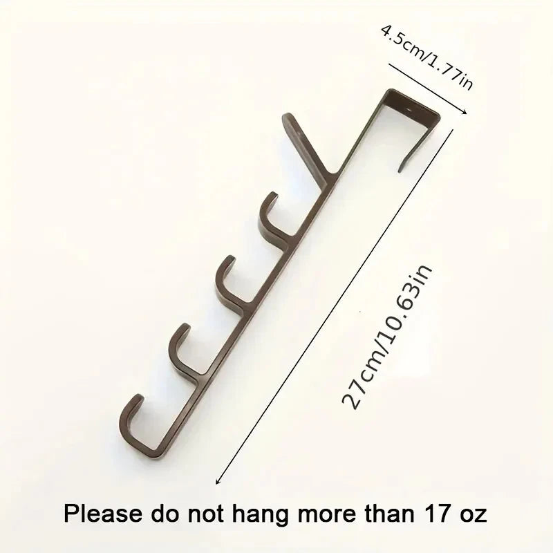 1Pcs Over the Door Coat Hook Hanger Behind Door Storage Rack for Cabinet Wardrobe Dormitory Closet Heavy Duty Organizer