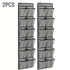 12 Pockets Over the Door Shoe Organizer Large Mesh Pockets With 2 Hooks Transparent Fabric Shoe Rack Storage Bag For Bedroom