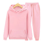 2025 New Men's Autumn/Winter Collection Solid Color Hoodie+Pants Two Piece Fashion Casual Sports Set Size s-3XL