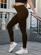 Summer Women's Yoga Leggings High Waist Butt Lift Workout Tummy Control With Side Pockets Pants For Fitness Sportswear Tights