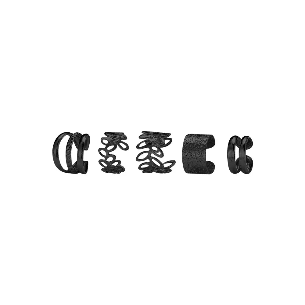 Korean Design Stainless Steel Clip Earrings No Piercing Gold Color Ear Bone Clips Simple Shiny Ear Cuffs for Women Jewelry