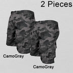 Fashion Men's Cargo Shorts Mens Casual Pants Casual Big Pocket Sports Slacks Cargo Panels Trousers Plus Size for Male