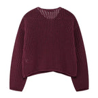 HXAO Knitted Sweater Cardigan For Women Autumn Long Sleeve Cropped Cardigans Ladies Outerwears Winter Button Knit Sweater