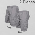 Fashion Men's Cargo Shorts Mens Casual Pants Casual Big Pocket Sports Slacks Cargo Panels Trousers Plus Size for Male