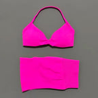 HISTELLO Gym Set 2 Piece Women Strappy Yoga Bra Top Workout Scrunch Shorts Sports Suit Fitness Clothes Seamless Yoga Set