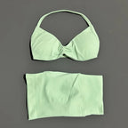 HISTELLO Gym Set 2 Piece Women Strappy Yoga Bra Top Workout Scrunch Shorts Sports Suit Fitness Clothes Seamless Yoga Set