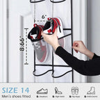 12 Pockets Over the Door Shoe Organizer Large Mesh Pockets With 2 Hooks Transparent Fabric Shoe Rack Storage Bag For Bedroom