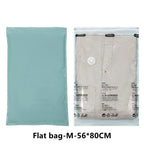 No-Pump Design Vacuum Compression Storage Bags, Extra Large Size for Clothes Blankets Bedding Bedroom Organization