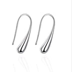 4PC Simple Ring Necklace Bracelet Earrings Four-piece Set Suitable for Engagement Jewelry Fashion Teardrop Jewelry Set for Women
