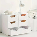 3-Tier Desk Organizer Storage Drawers Is Suitable for Stationery, Jewelry and Cosmetics Storage Portable Partition Box