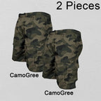 Fashion Men's Cargo Shorts Mens Casual Pants Casual Big Pocket Sports Slacks Cargo Panels Trousers Plus Size for Male