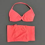 HISTELLO Gym Set 2 Piece Women Strappy Yoga Bra Top Workout Scrunch Shorts Sports Suit Fitness Clothes Seamless Yoga Set