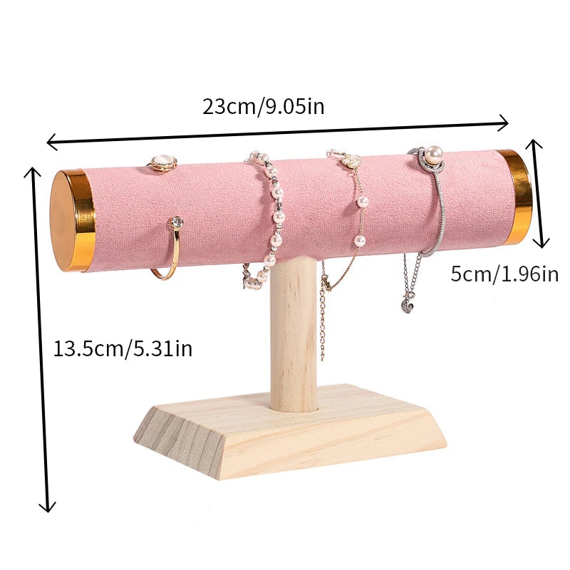 New T-bar Jewelry Chain Hairband Watch Necklace Bracelet Display Stand Rack Holder Fashion Woman Colors Gold Size Style