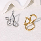 Irregular Stainless Steel Gold Color Rings for Women Men Colorfast Popular Party Personalized Exaggerated Charms Jewelry Gifts