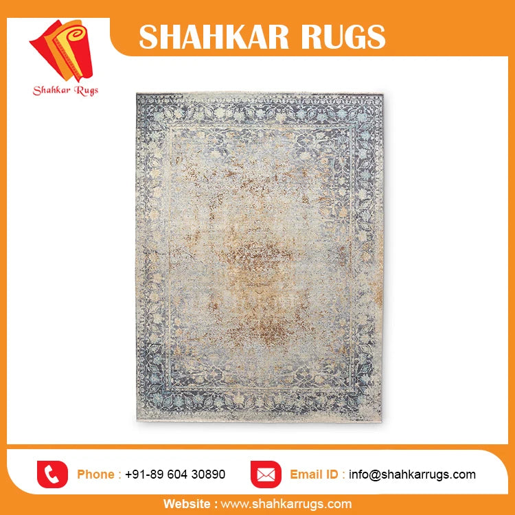 Handmade Hand Knotted Wool Rectangle Carpet Rug Customized Abstract Modern Antimicrobial Washable Medium Pile Commercial Rugs