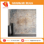 Handmade Hand Knotted Wool Rectangle Carpet Rug Customized Abstract Modern Antimicrobial Washable Medium Pile Commercial Rugs