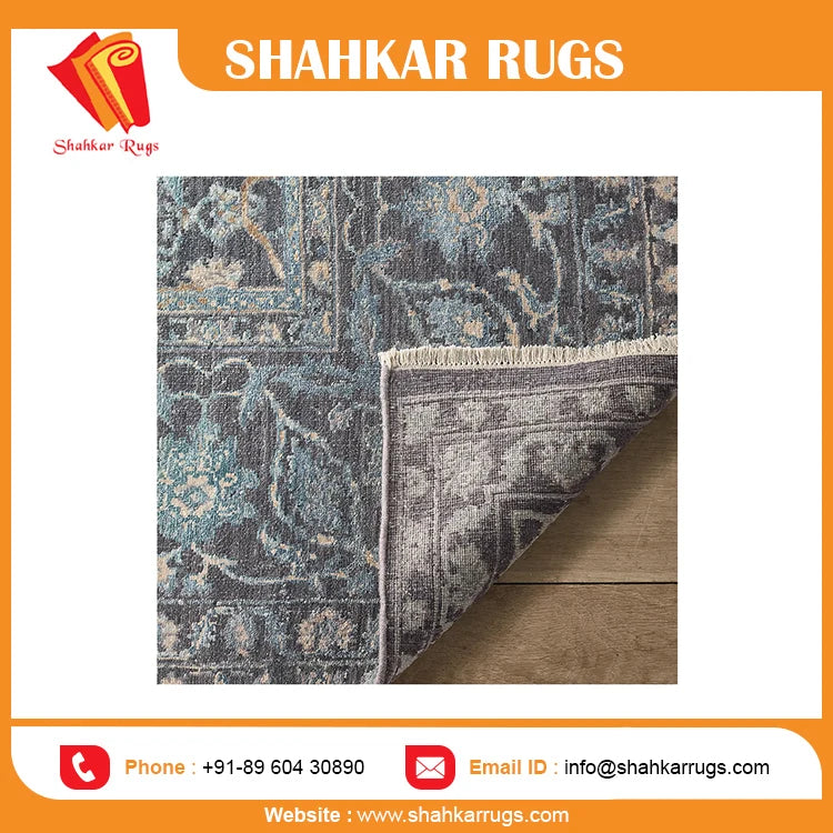 Handmade Hand Knotted Wool Rectangle Carpet Rug Customized Abstract Modern Antimicrobial Washable Medium Pile Commercial Rugs